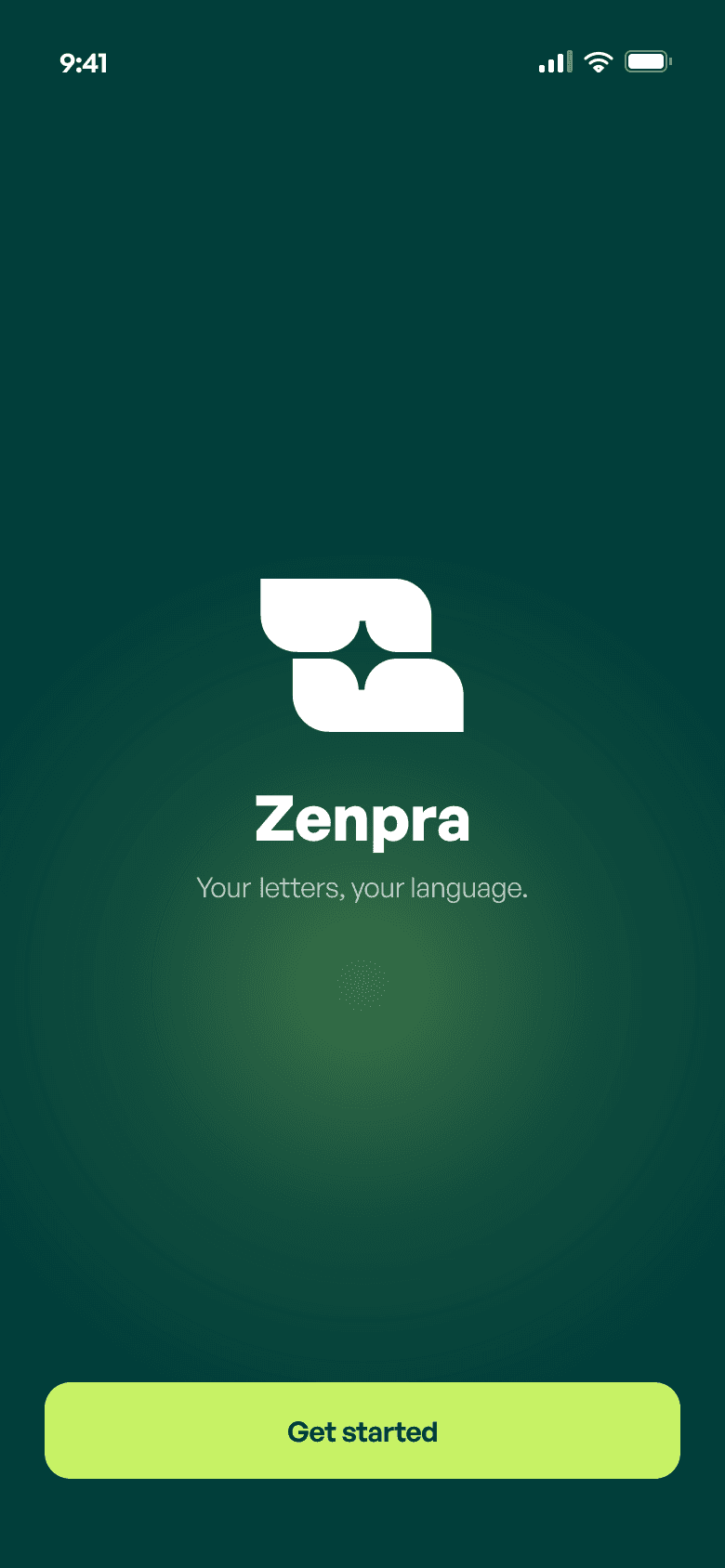 Zenpra app splash screen